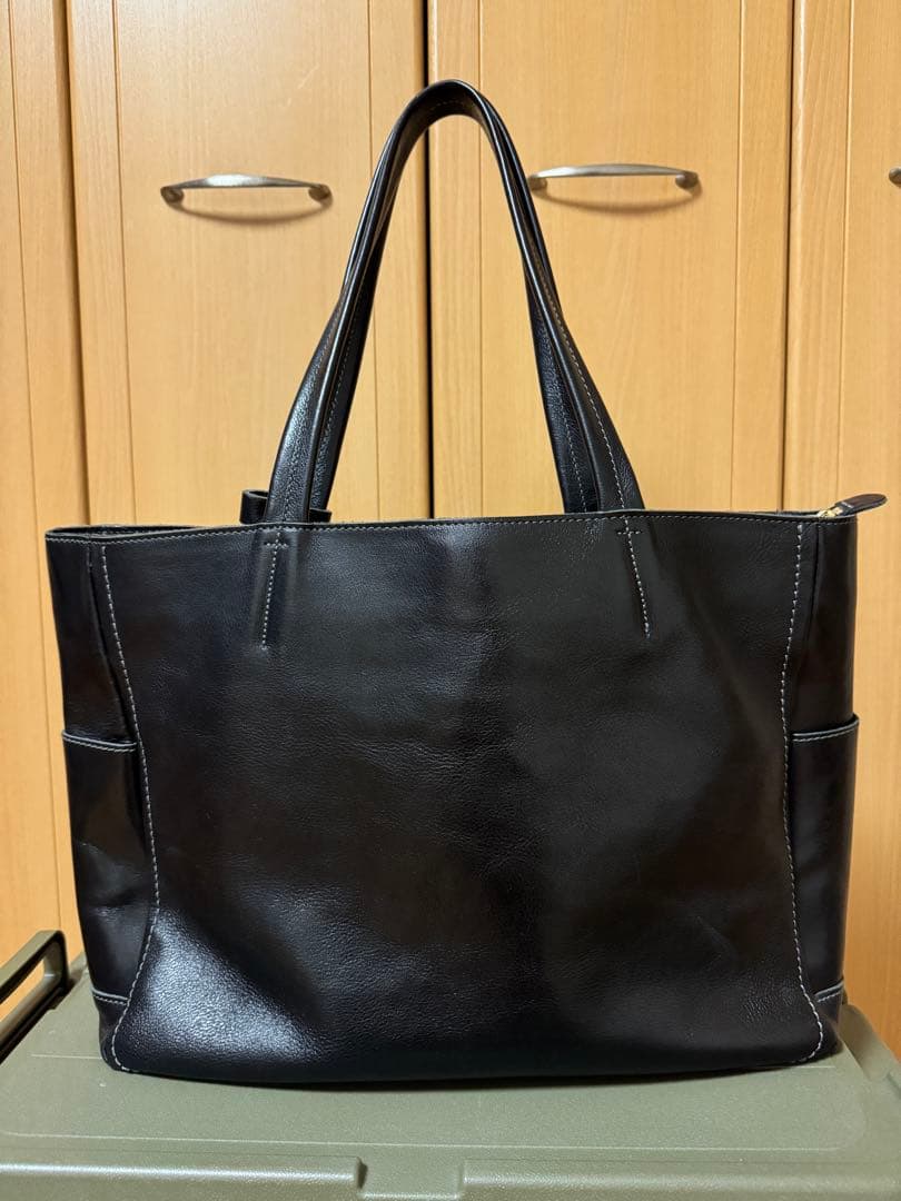 ハンズオリジナル　ガッドワーク　レザートート　L　37501　ブラック ハンズ