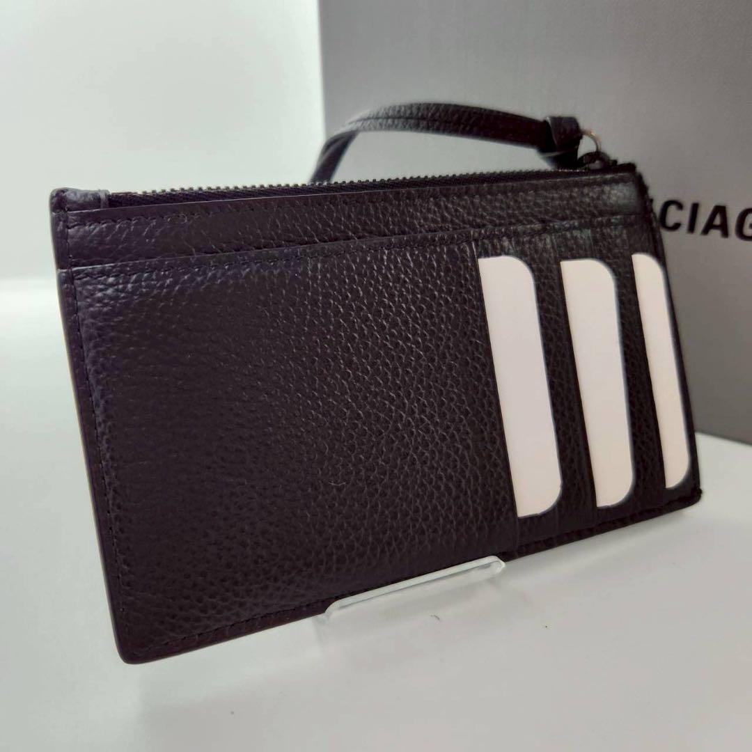 極上美品 バレンシアガ ケース カードケース 小銭入れ レザー 黒