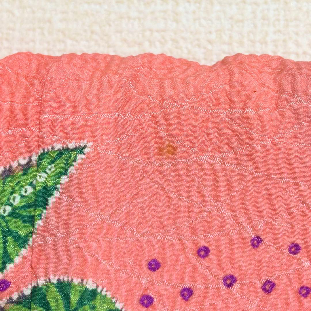 着物　七五三　7歳　女の子　13点　フルセット　ピンク　蝶　花　絞り風柄　刺繍