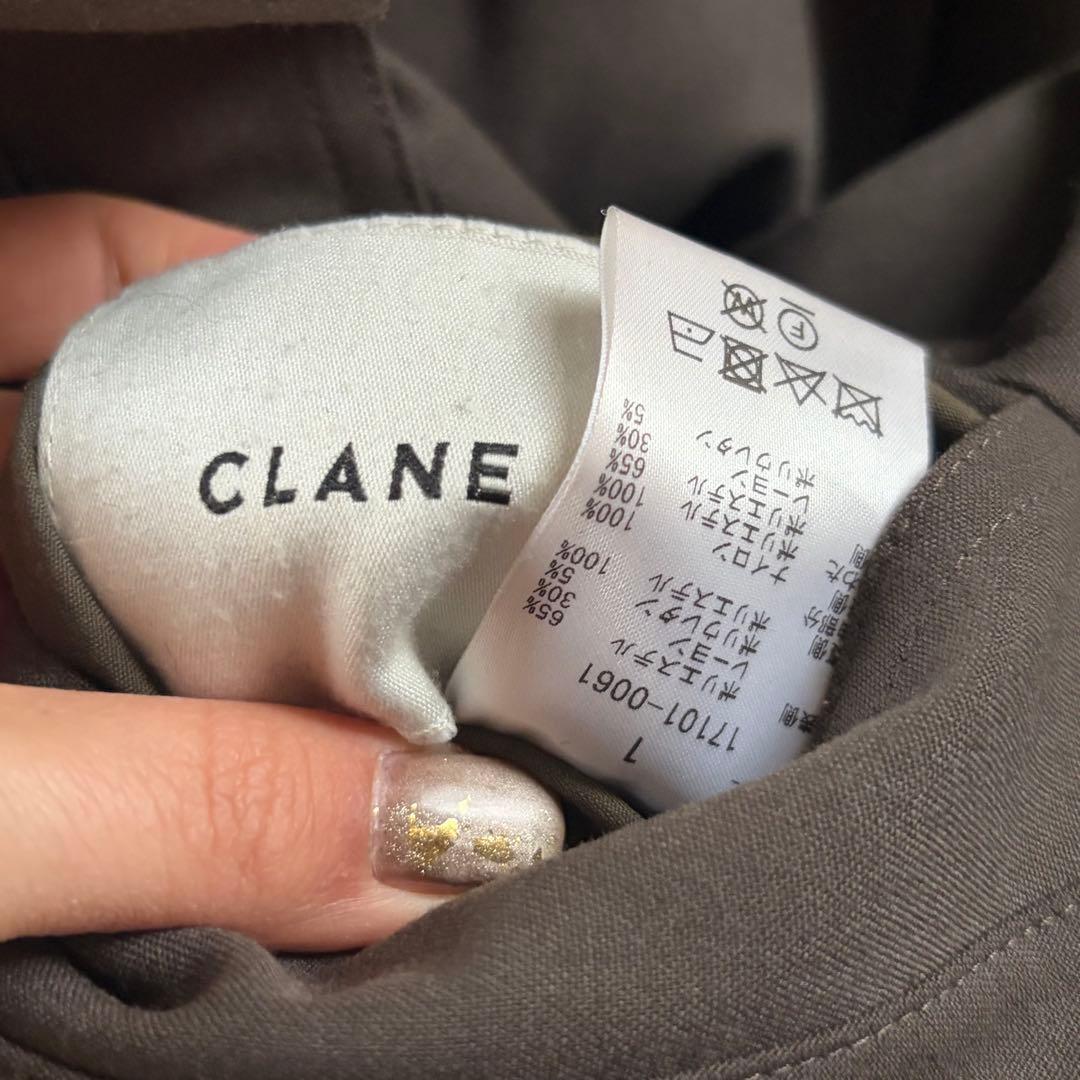 E*o様 美品CLANE 安達祐実さん着リバーシブルミリタリーロングコート1モカ