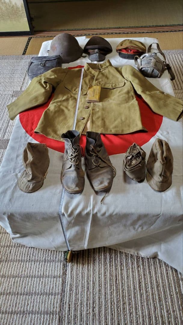 【本物　レア】日本軍　軍服　靴　水筒　その他のセット