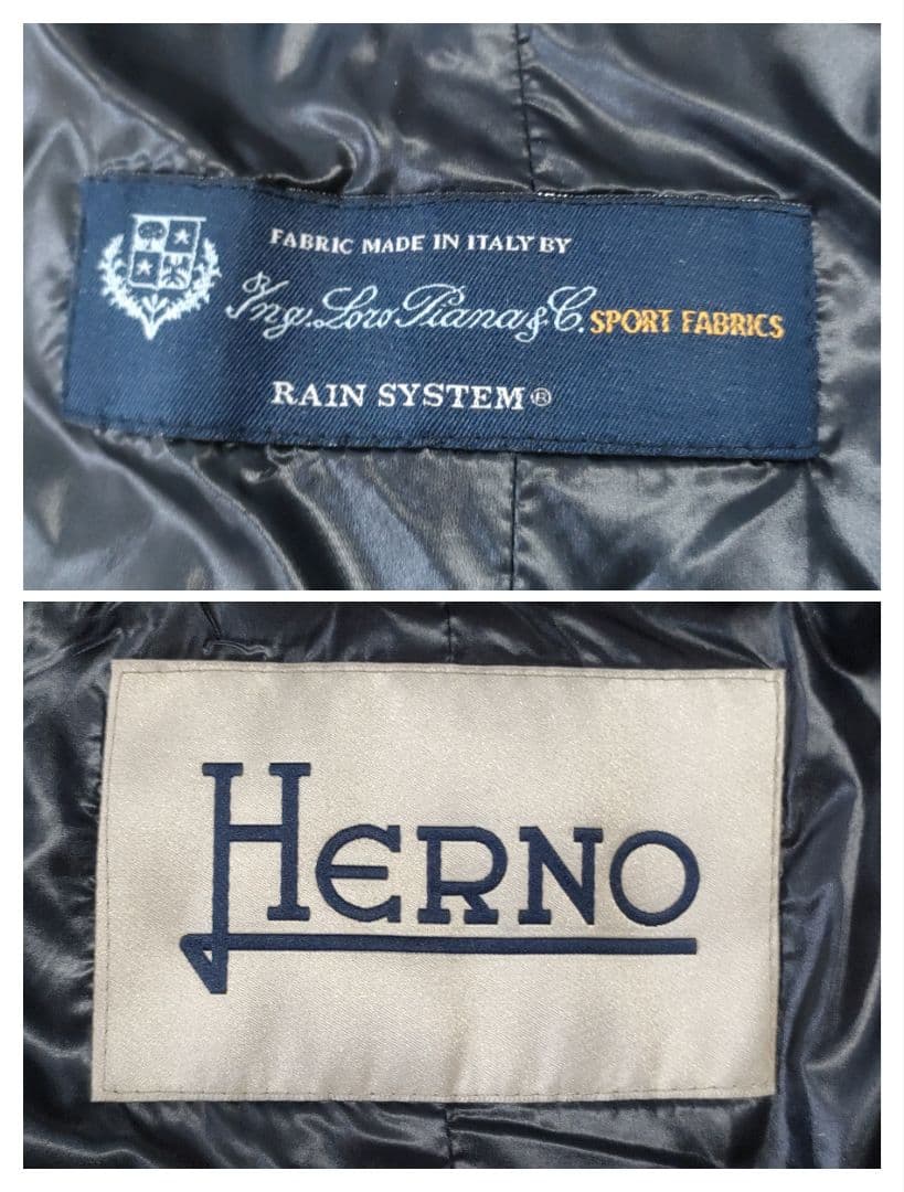 美品✨ヘルノ×ロロピアーナ　カシミヤ96％　ファーダウンコート　黒　46