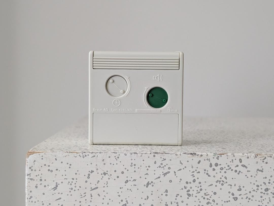 80s ビンテージ BRAUN AB1 4746 アラームクロック 希少 オフ白