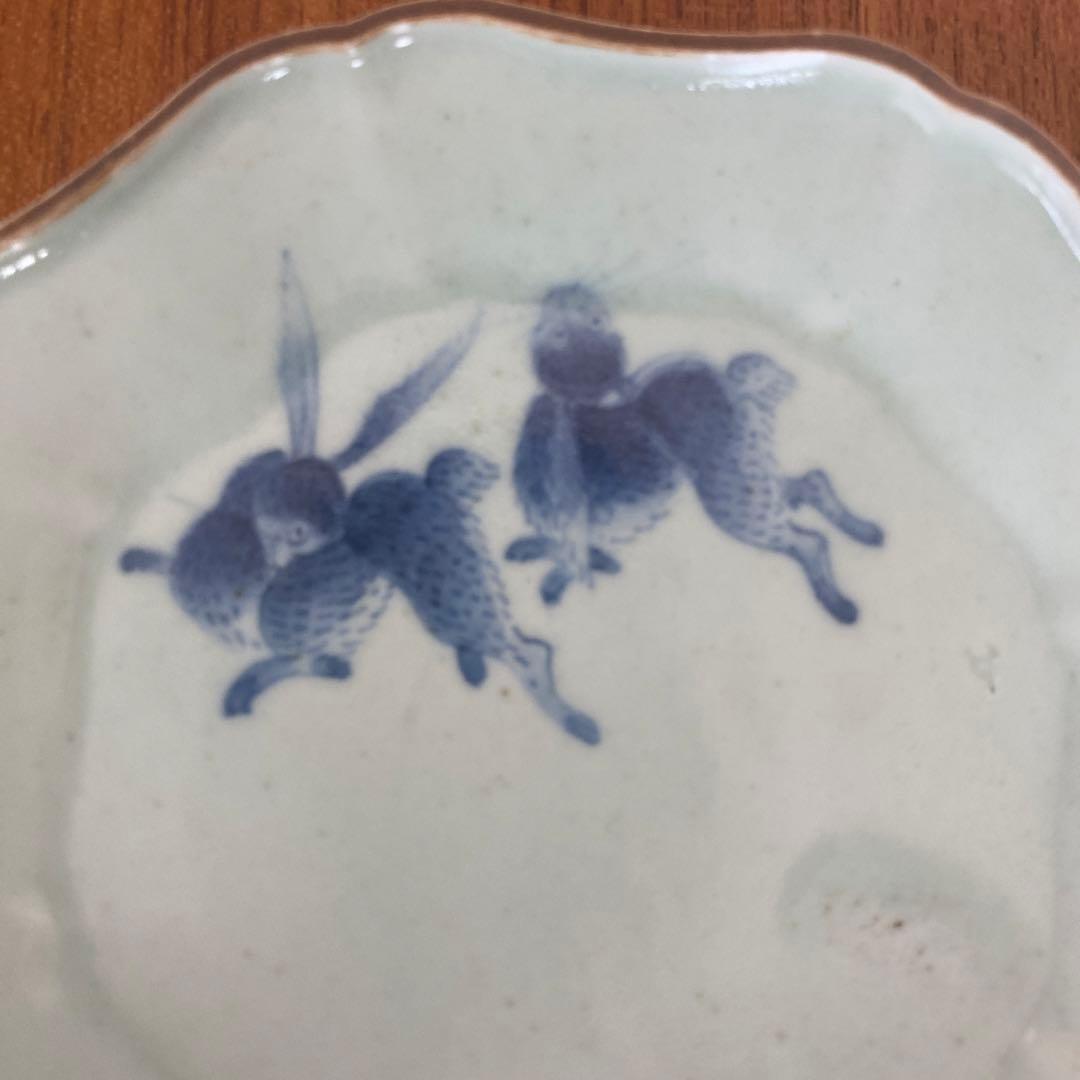 浜野まゆみ　兎文皿　兎　A