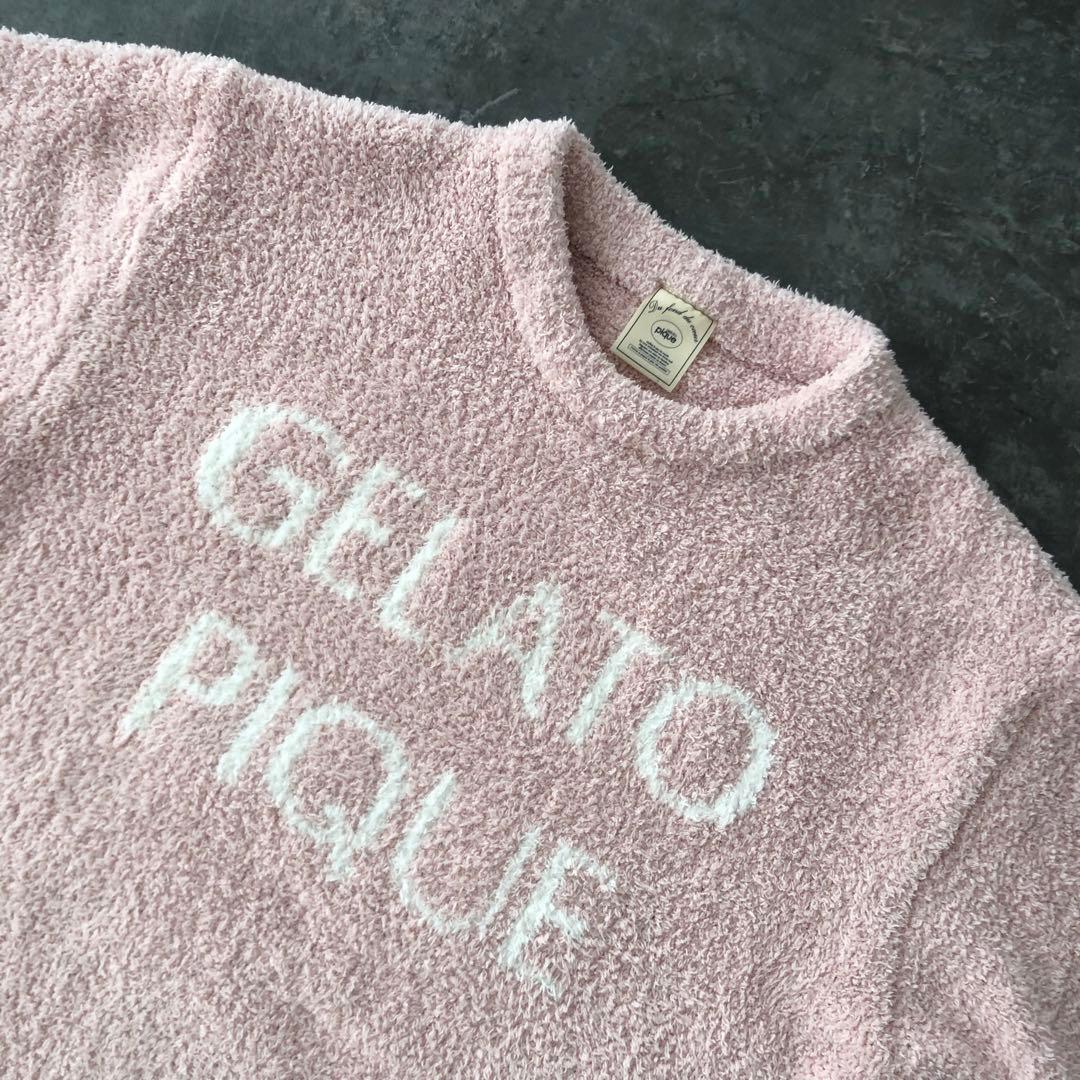 美品　限定品　ジェラートピケ 星柄　上下セットアップ　パジャマ　ピンク　もこもこ