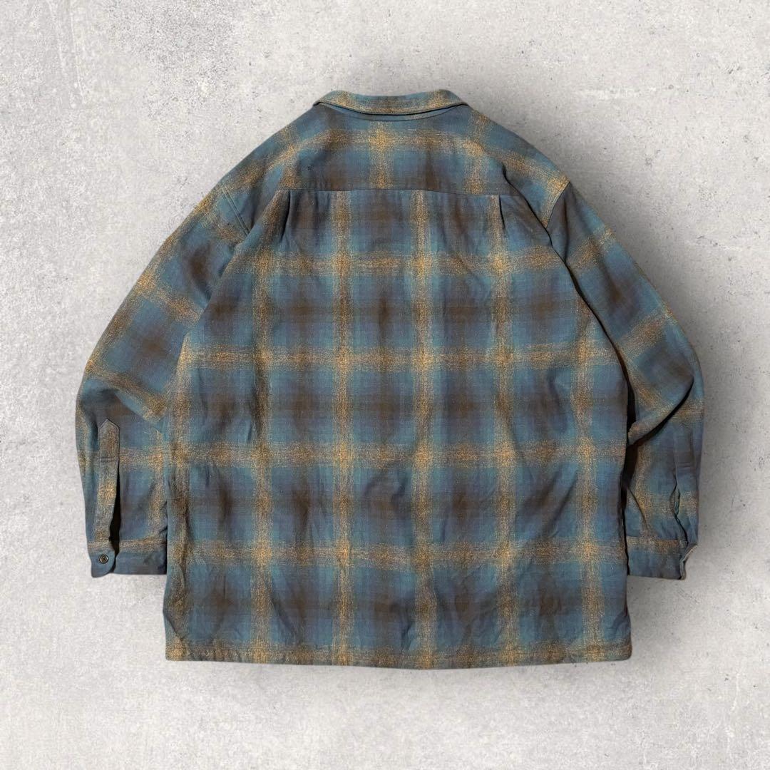 【ペンドルトン】ウールシャツ　ボート　ネルシャツ　オンブレ　人気カラー　古着 b