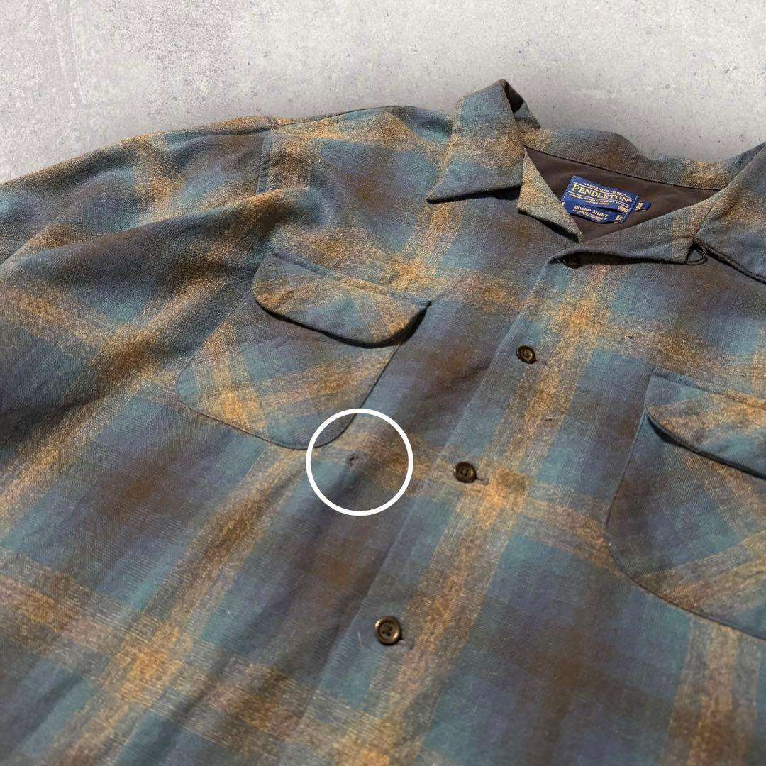 【ペンドルトン】ウールシャツ　ボート　ネルシャツ　オンブレ　人気カラー　古着 b