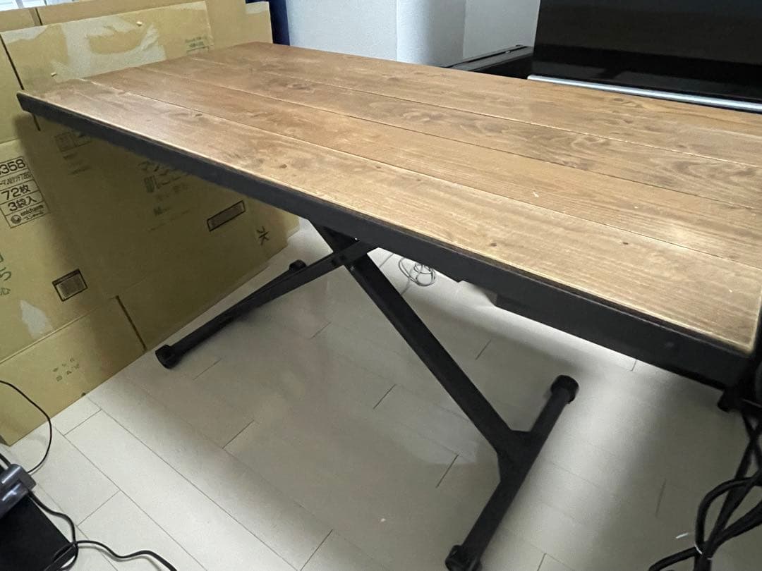 昇降式テーブル 横120cm 縦60cm 高さ調節可