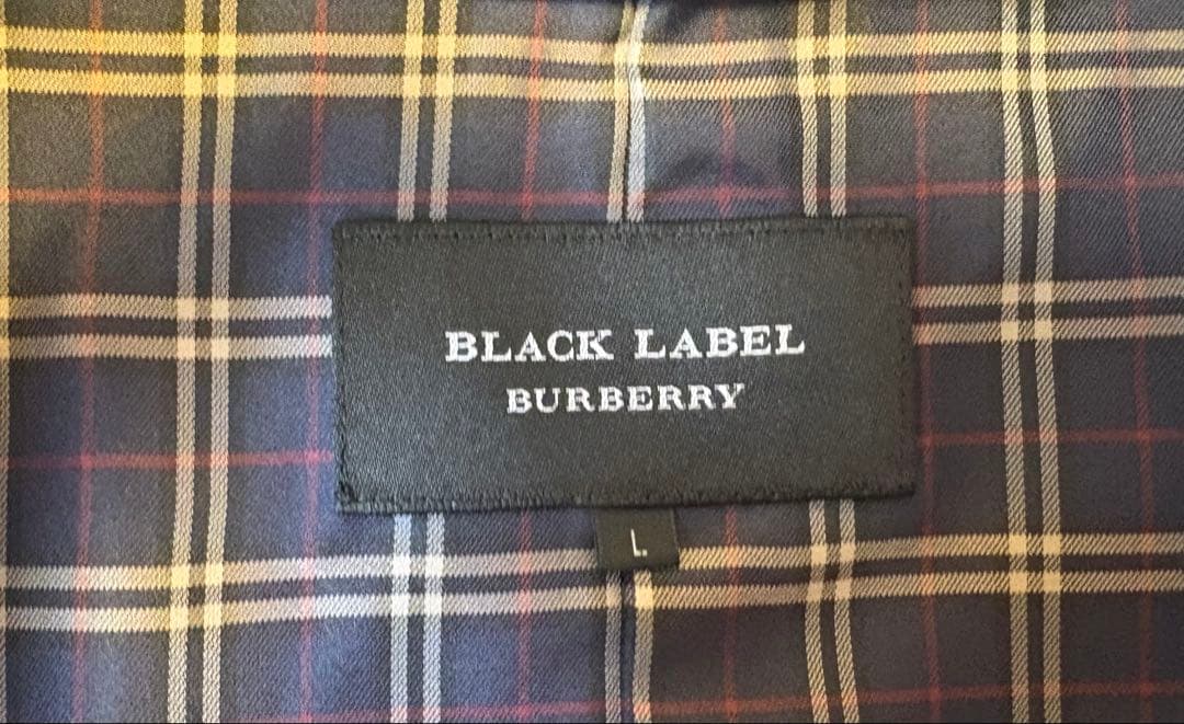 美品バーバリー ブラックレーベル トレンチコート Lサイズ