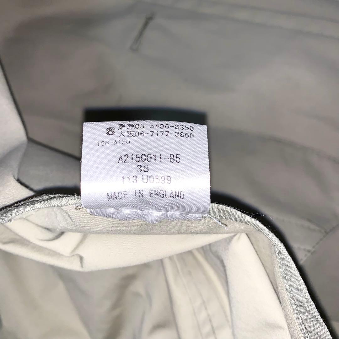 希少 英国製 アクアスキュータム トレンチコート チェック ベルト 撥水 L相当