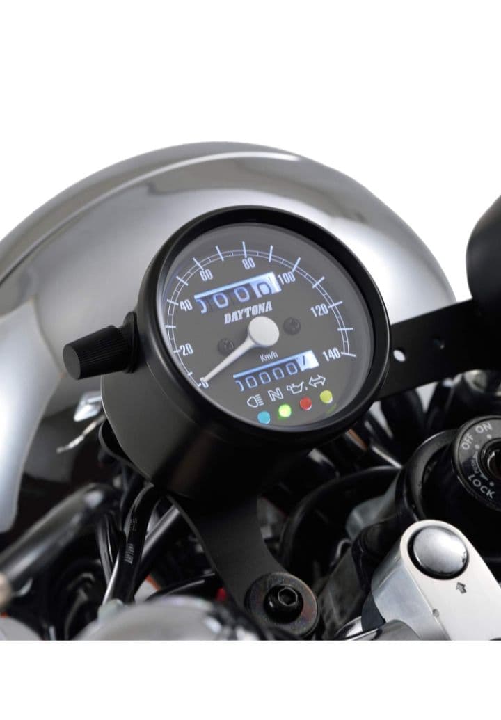 デイトナ バイク用機械式スピードメーター ブラックボディ/ブラックパネル
