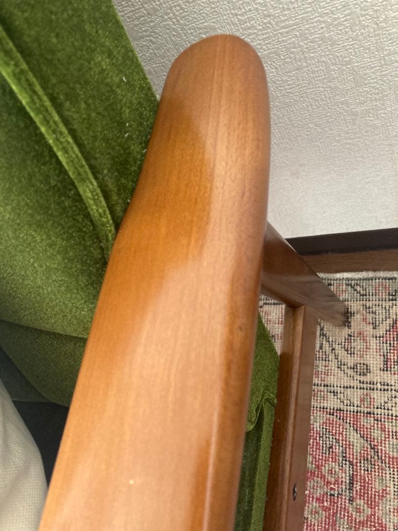 カリモク60K モケットグリーン1シーター