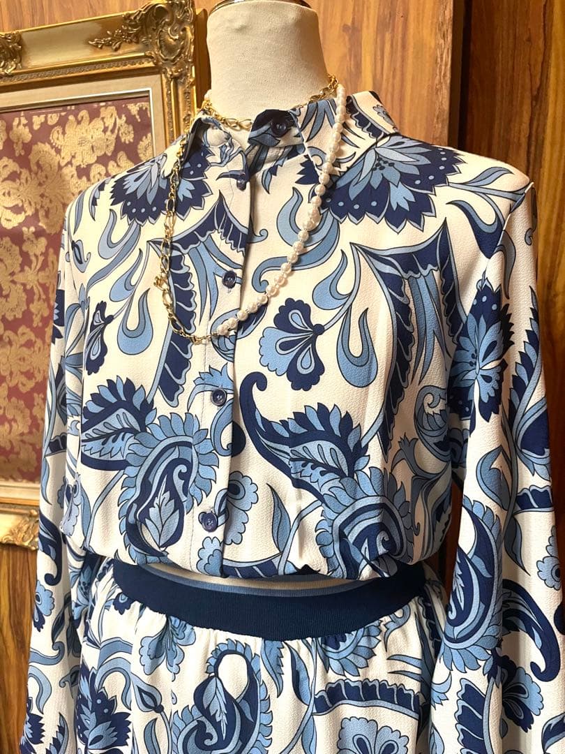 アーモワールカプリス　MEES ワンピース　インポート　素敵な柄ロングワンピース