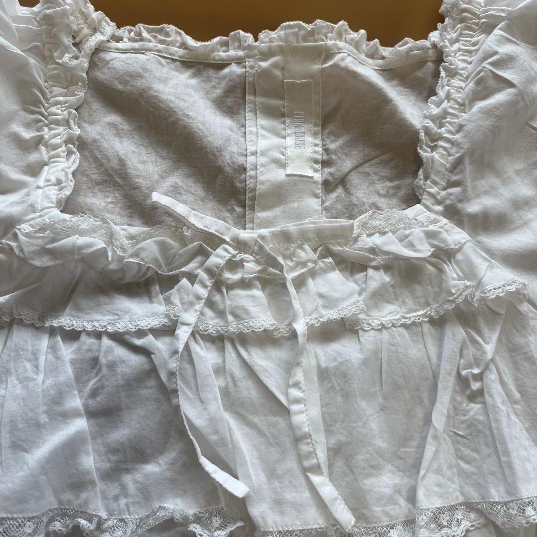 ピンクハウスフレンチスリーブフリルブラウス