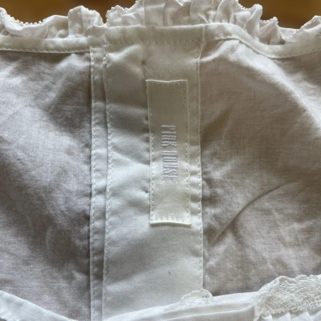 ピンクハウスフレンチスリーブフリルブラウス