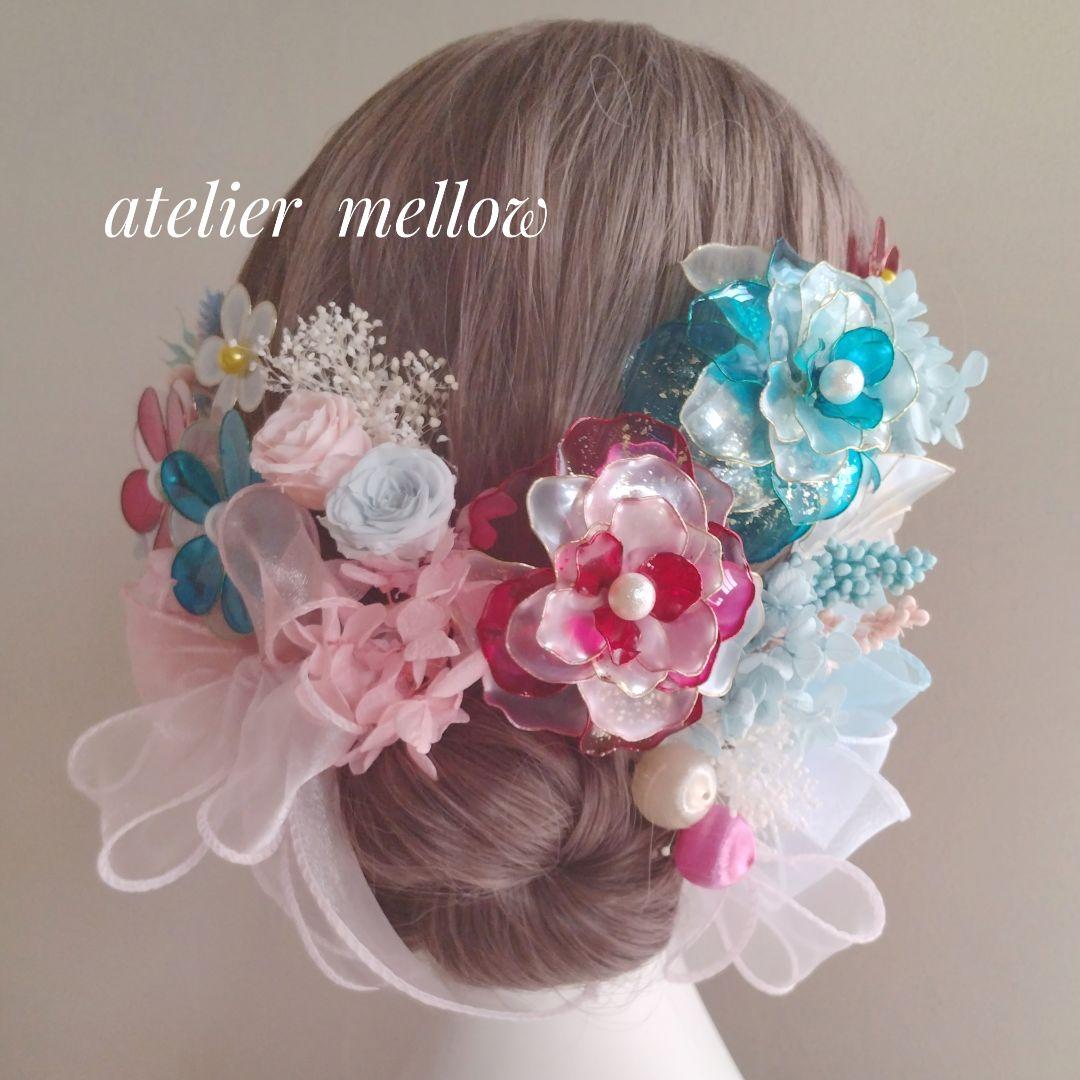 髪飾り 成人式 七五三 卒業式 アメリカンフラワー【Miho Fujii】