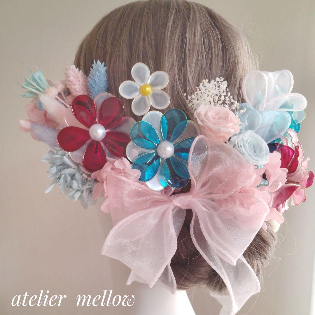 髪飾り 成人式 七五三 卒業式 アメリカンフラワー【Miho Fujii】