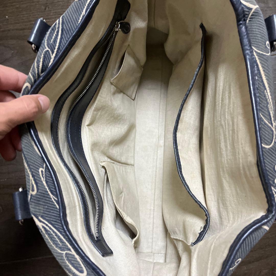 【ベルルッティ】トゥジュール スクリット アラベスク キャンバス　ランド