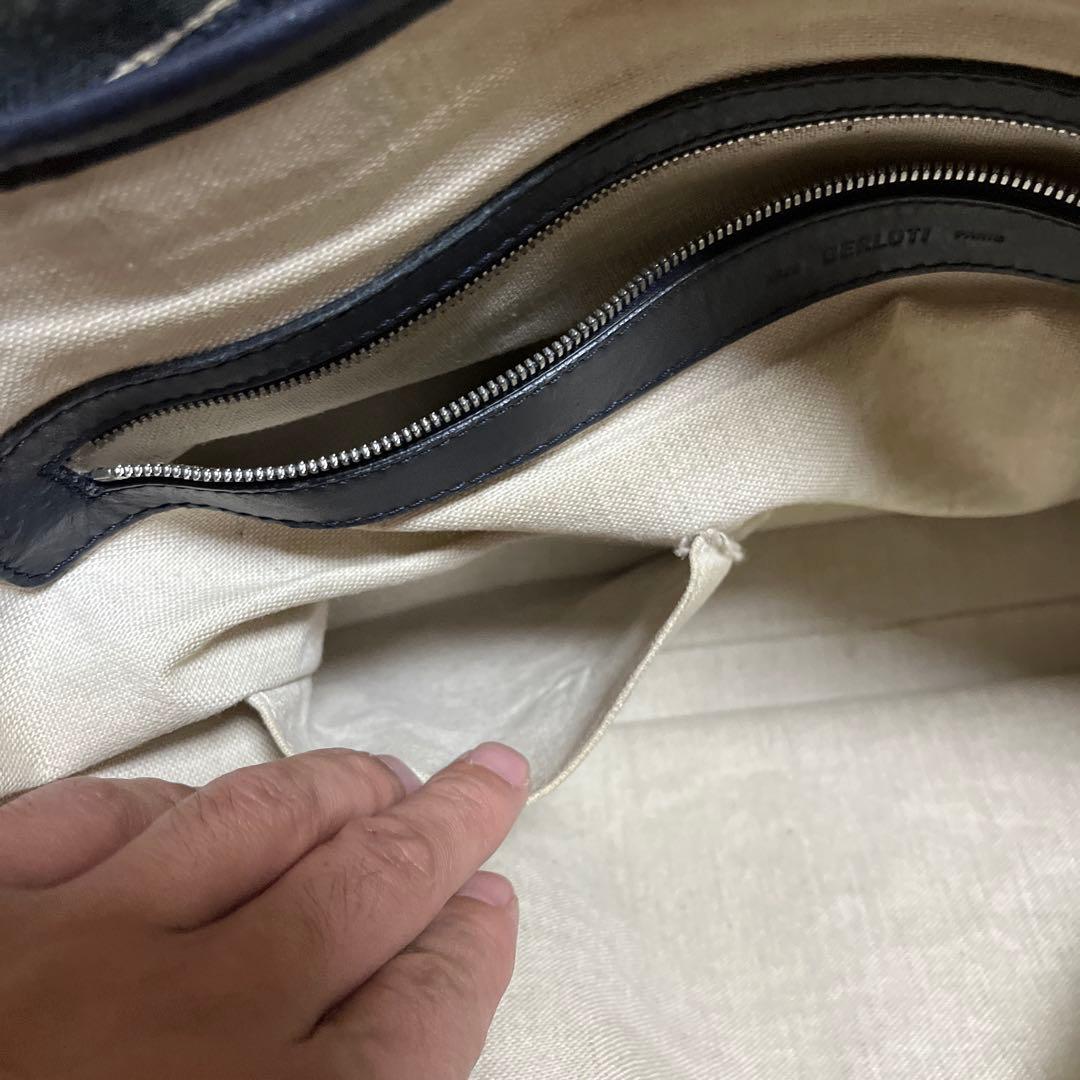 【ベルルッティ】トゥジュール スクリット アラベスク キャンバス　ランド