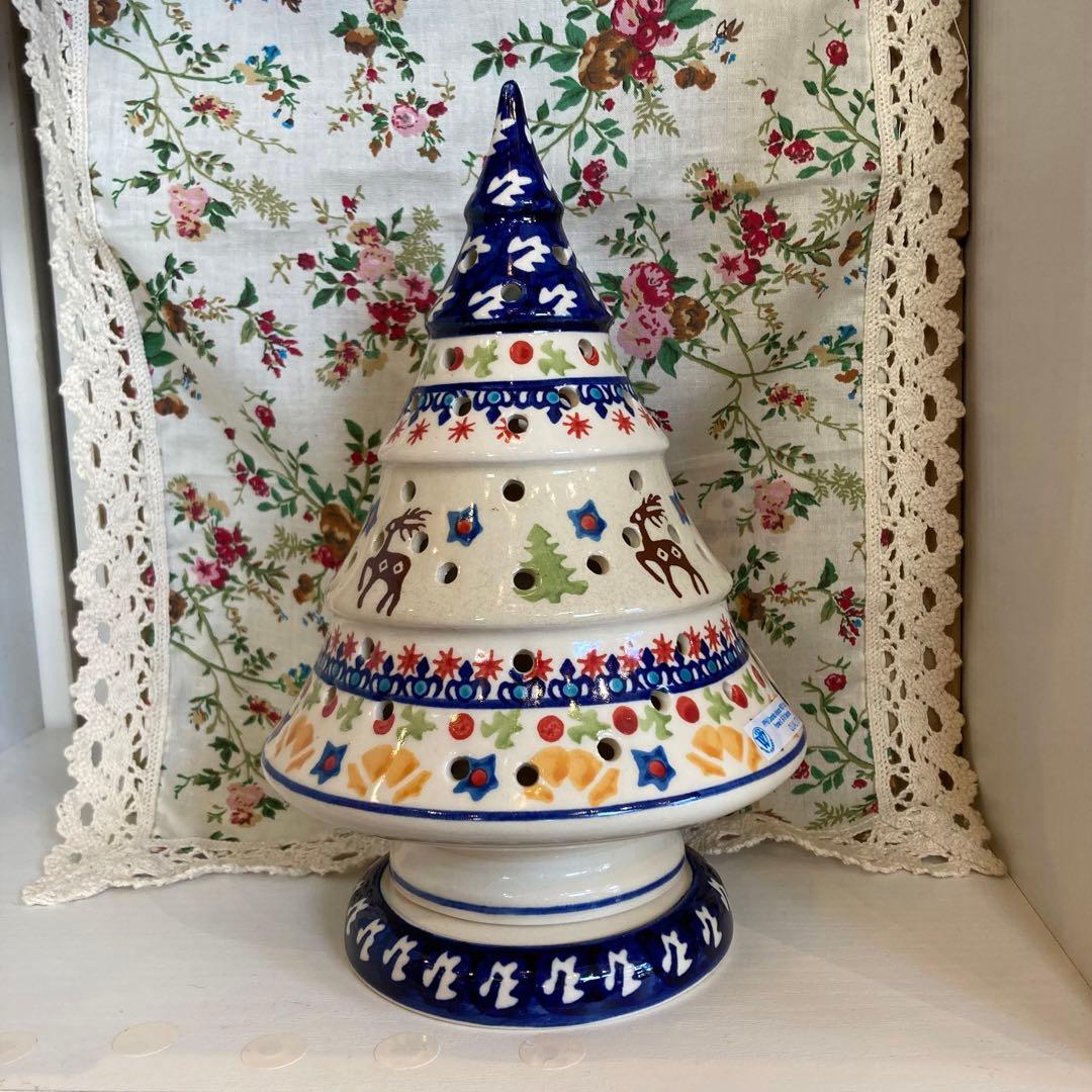 ポーリッシュポタリー＊キャンドルツリー　W944-A18