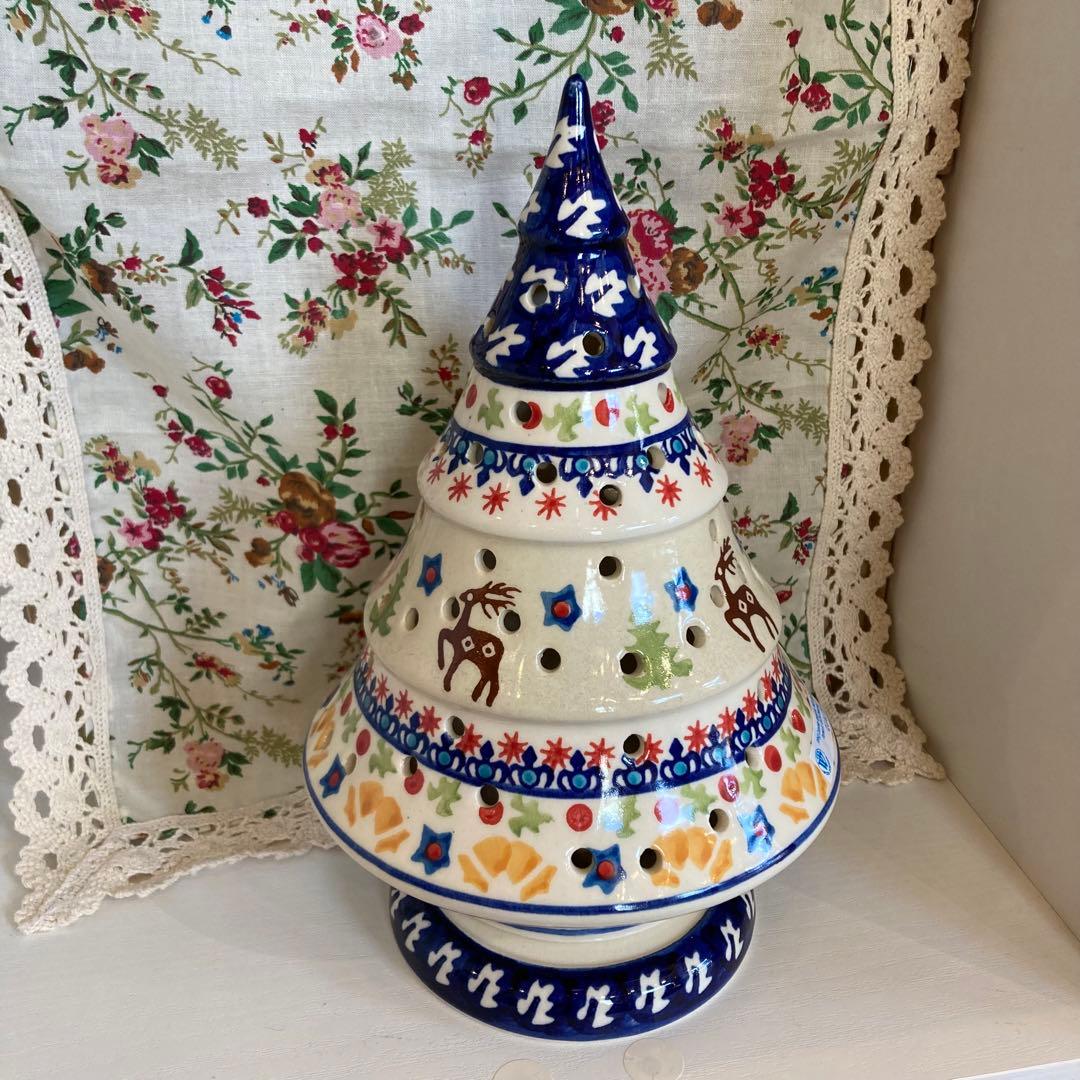 ポーリッシュポタリー＊キャンドルツリー　W944-A18