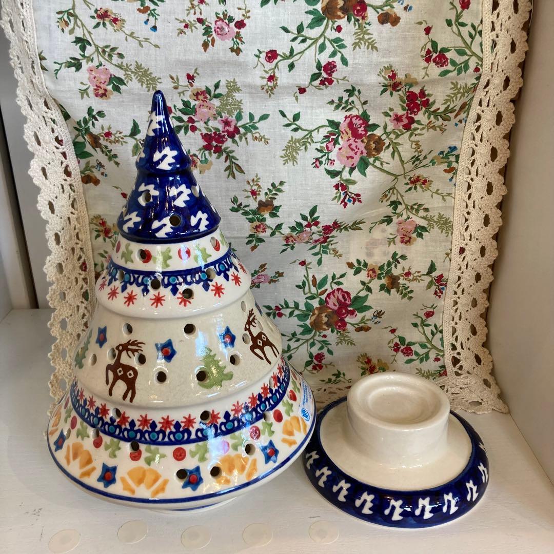 ポーリッシュポタリー＊キャンドルツリー　W944-A18