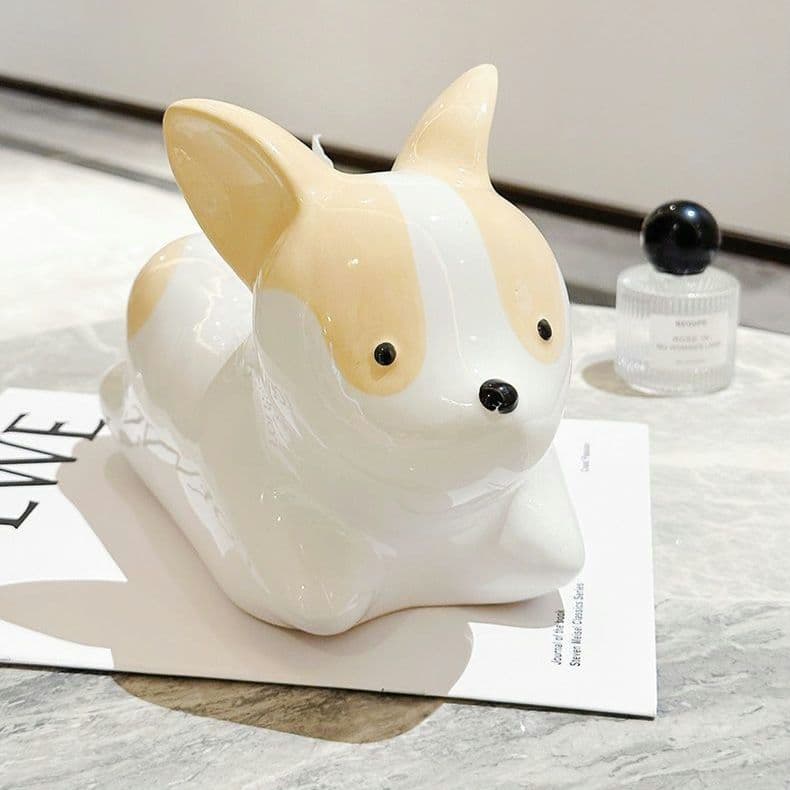 コーギーの陶器ティッシュボックス
