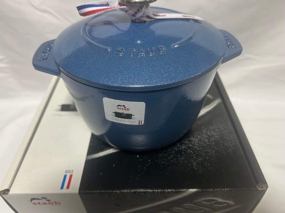 ストウブ ココット de GOHAN M ルミナスブルー【未使用品】