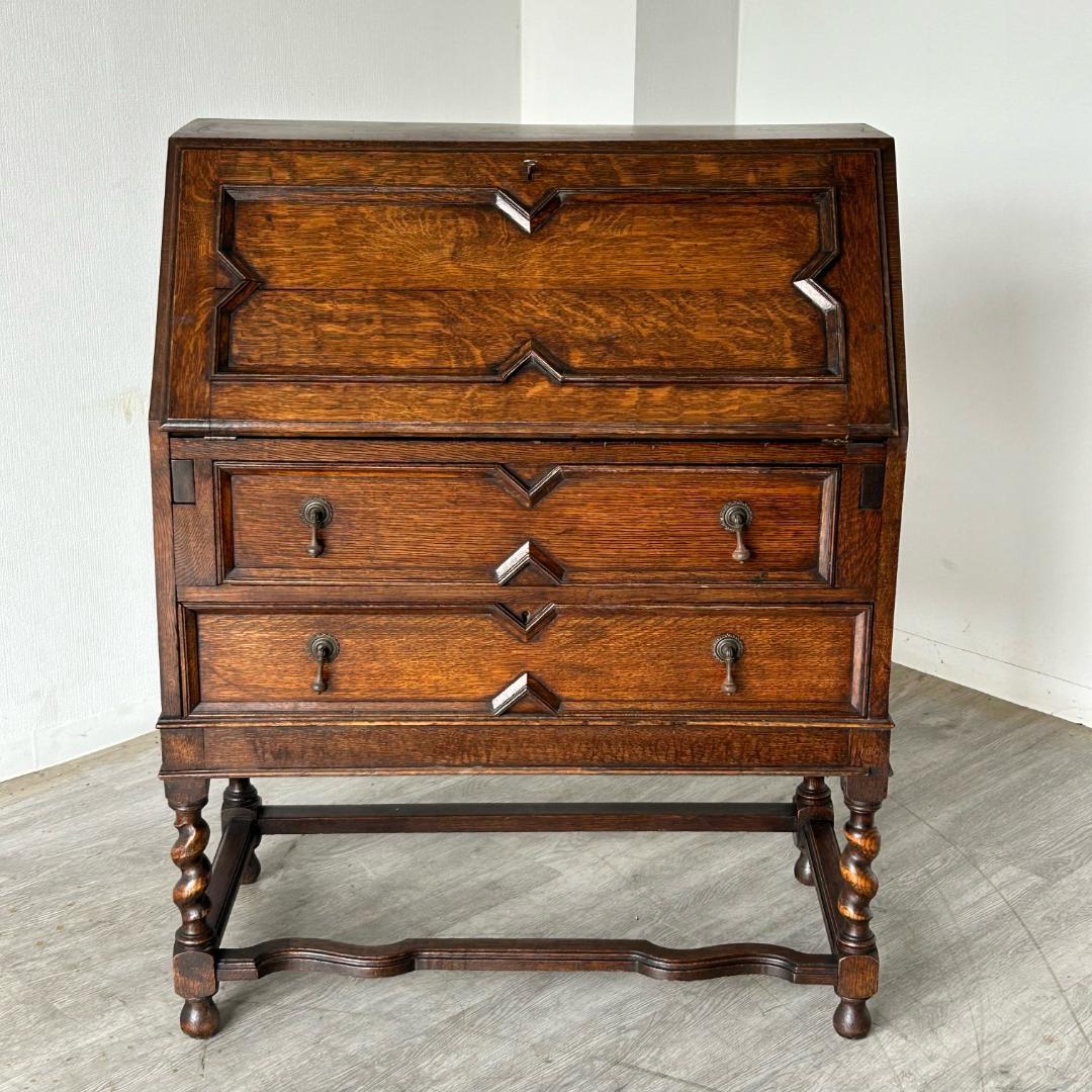 イギリス アンティーク 家具 ライティング ビューロー 英国 チェスト 530A
