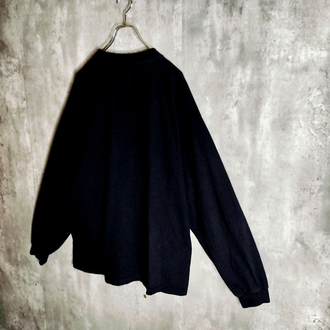 バレンシアガ スライムロゴ グラフィック オーバーサイズ 長袖Tシャツ 黒 L