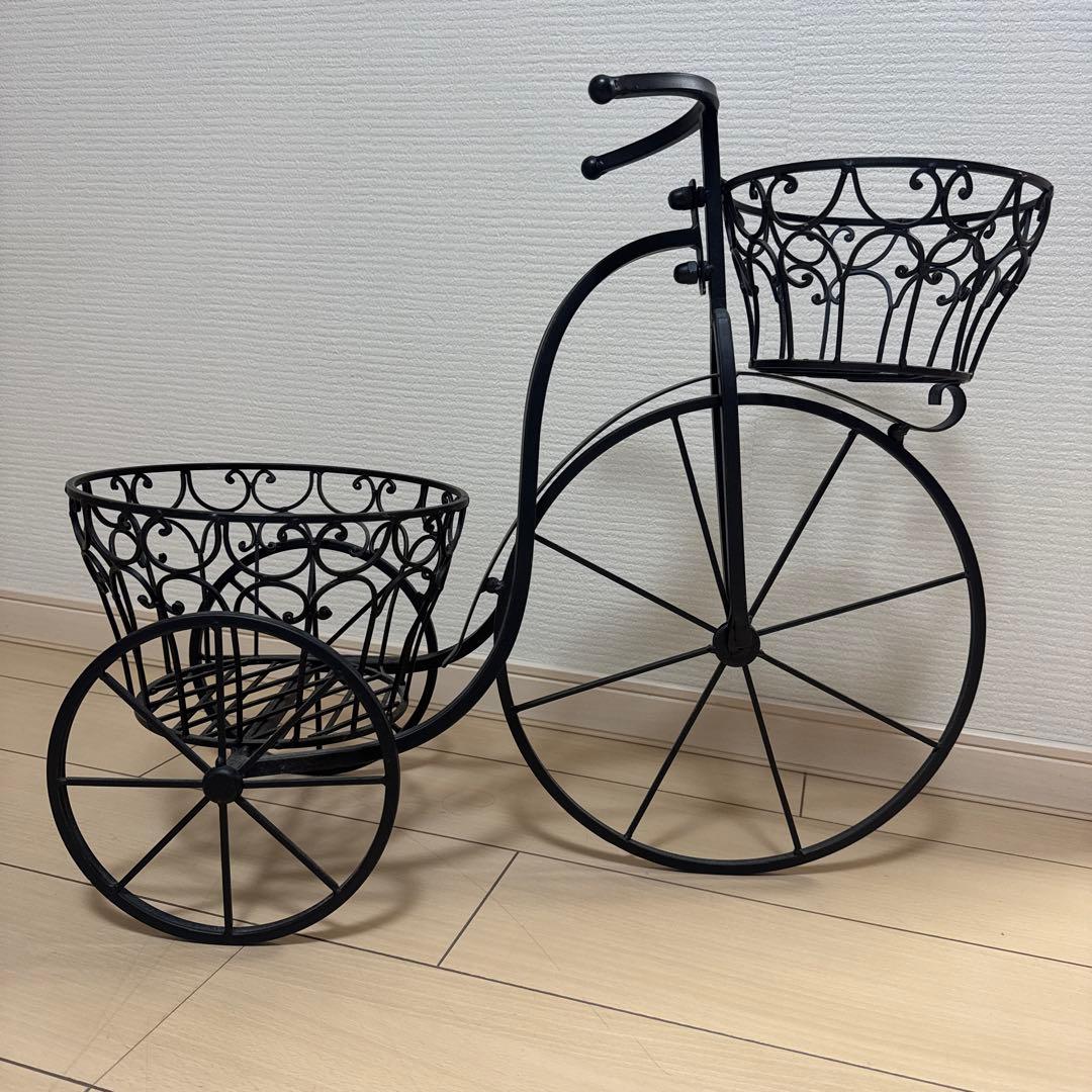 トライシクルプランター アイアン　フラワースタンド　自転車