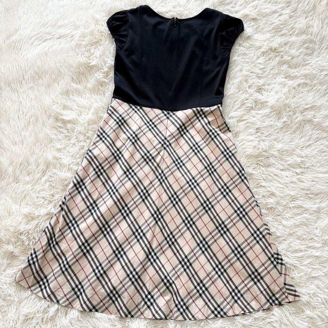 ✨美品✨バーバリーロンドン　ドッキングワンピース　ノバチェック　リボン　日本製