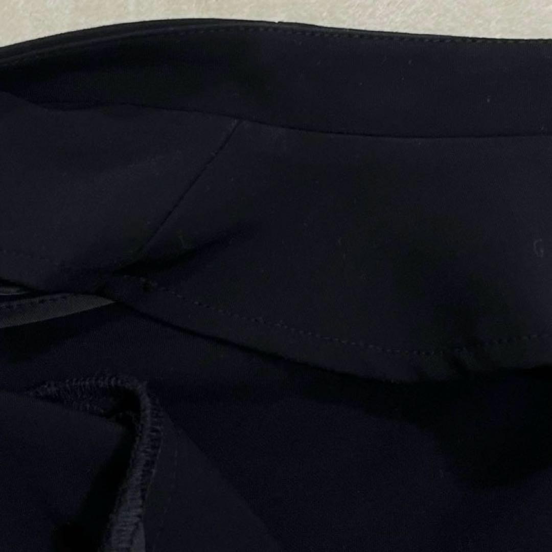 PLST プラステ 洗える パンツスーツ ノーカラー セットアップ 黒 S