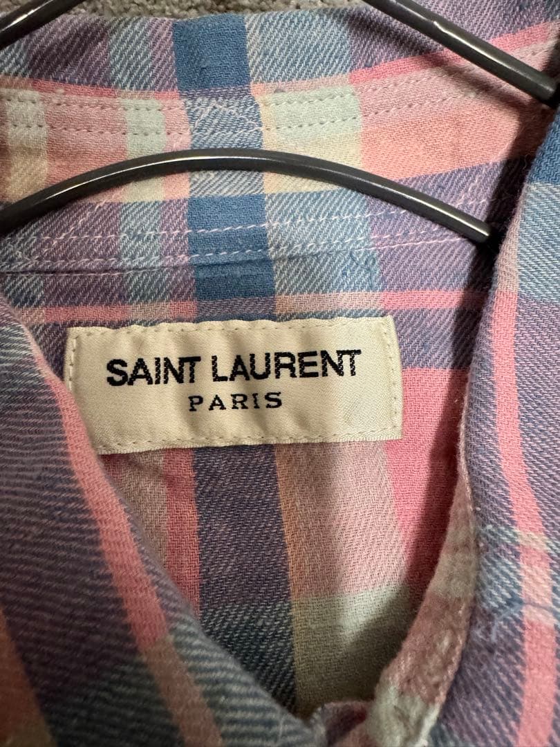 j*a様 SAINT LAURENT チェックシャツ