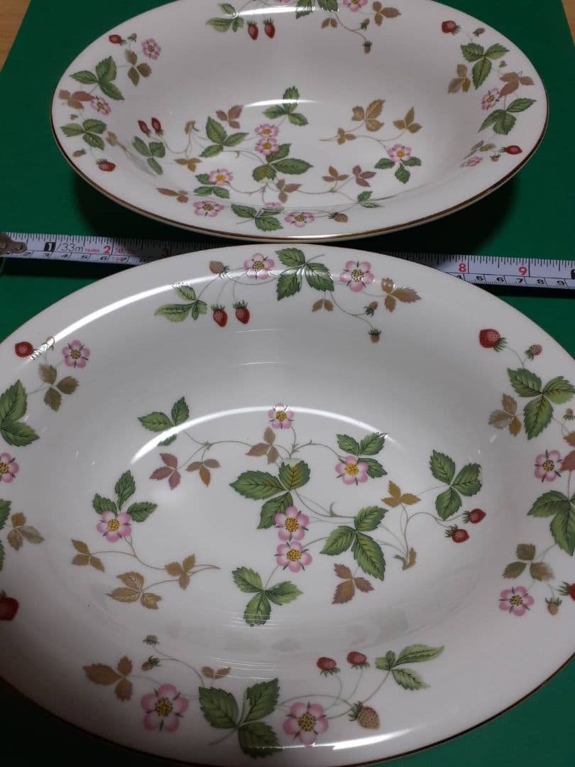  ワイルドストロベリー　オーバル　パスタ　２枚セット　深皿