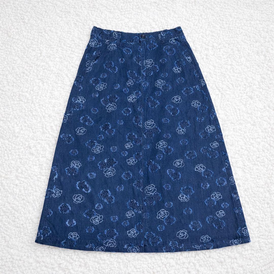 ア*ド様 BLUE TRICK ブルートリック シンプルスカート　 バラ 薔薇