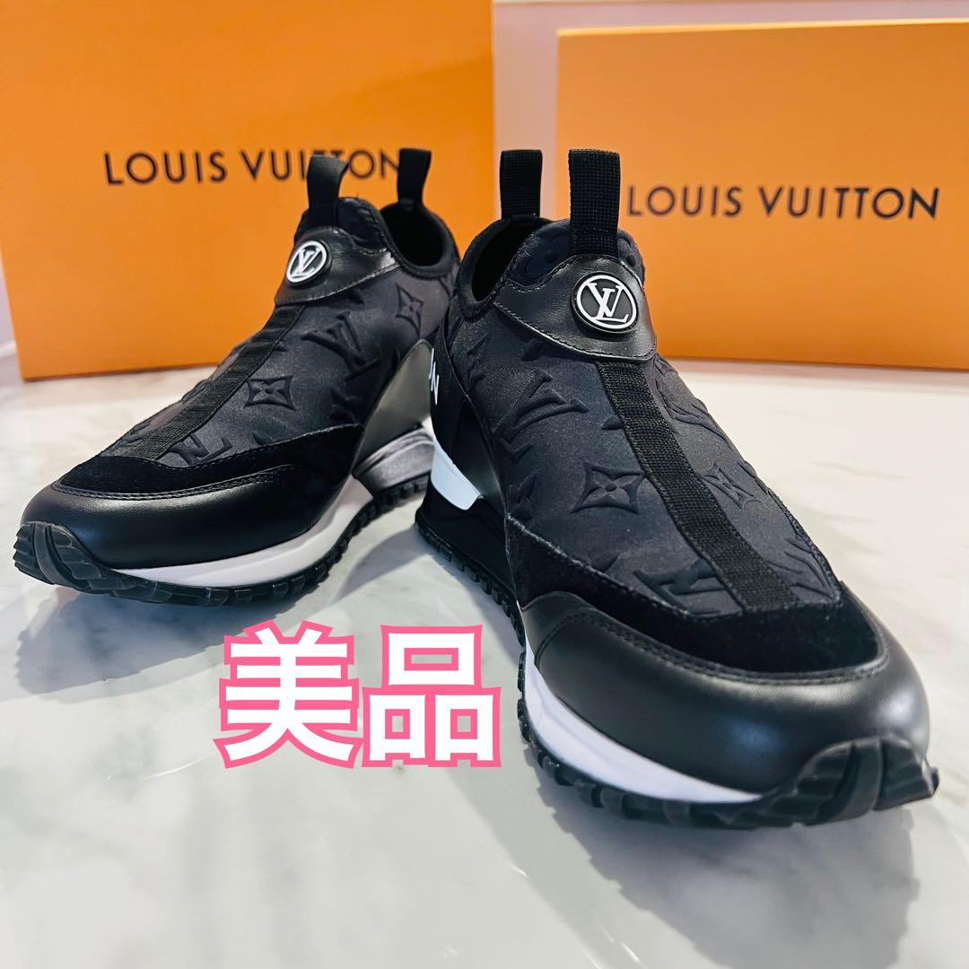 ルイヴィトン　ランアウェイ　モノグラム　スニーカー　ブラック　37サイズ