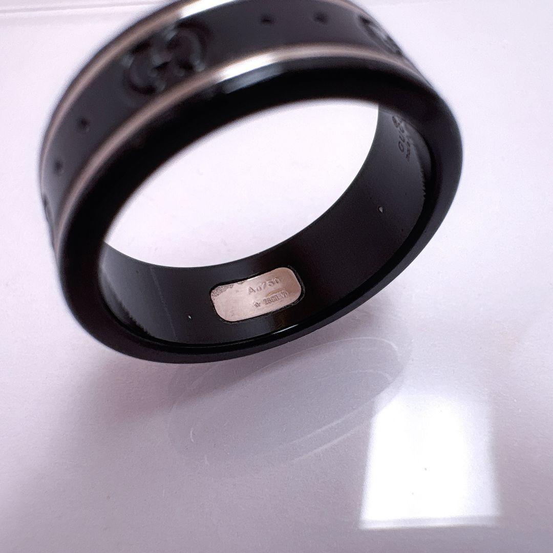 グッチ ブラック L アイコンリング Au750 17