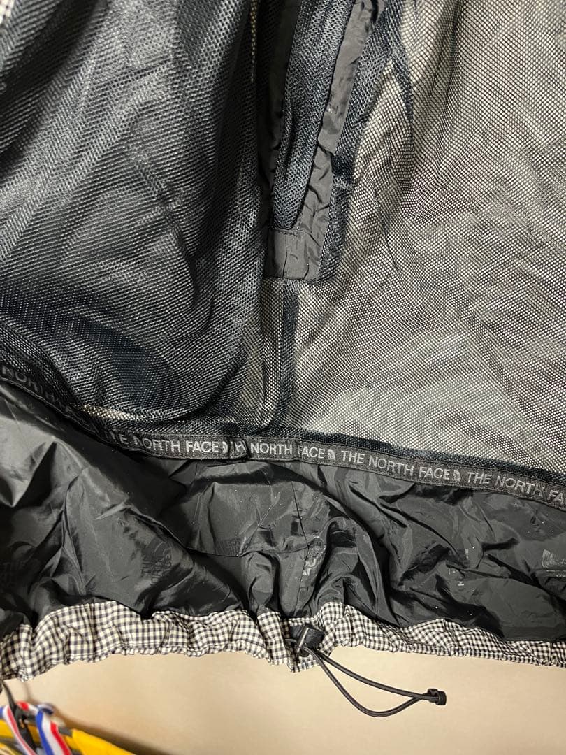 THE NORTH FACE スクープジャケット ギンガムチェック 白 黒 L