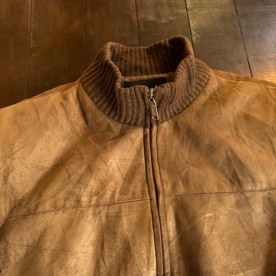 【Timberland ティンバーランド】スエードレザージャケット ニット切替え