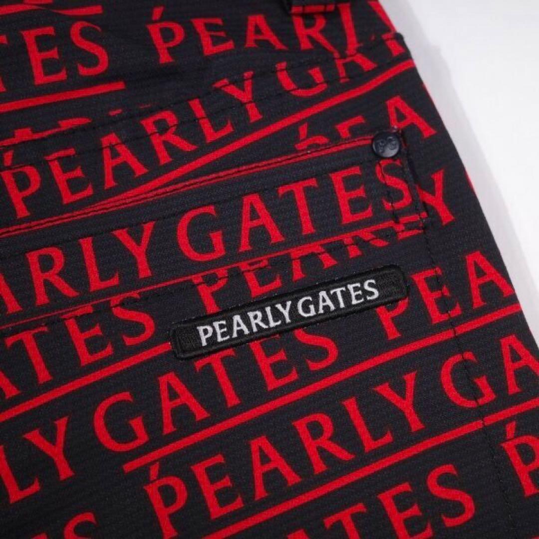 【PEARLY GATES】レディースメゾンロゴ柄ドビーストレッチロングパンツS