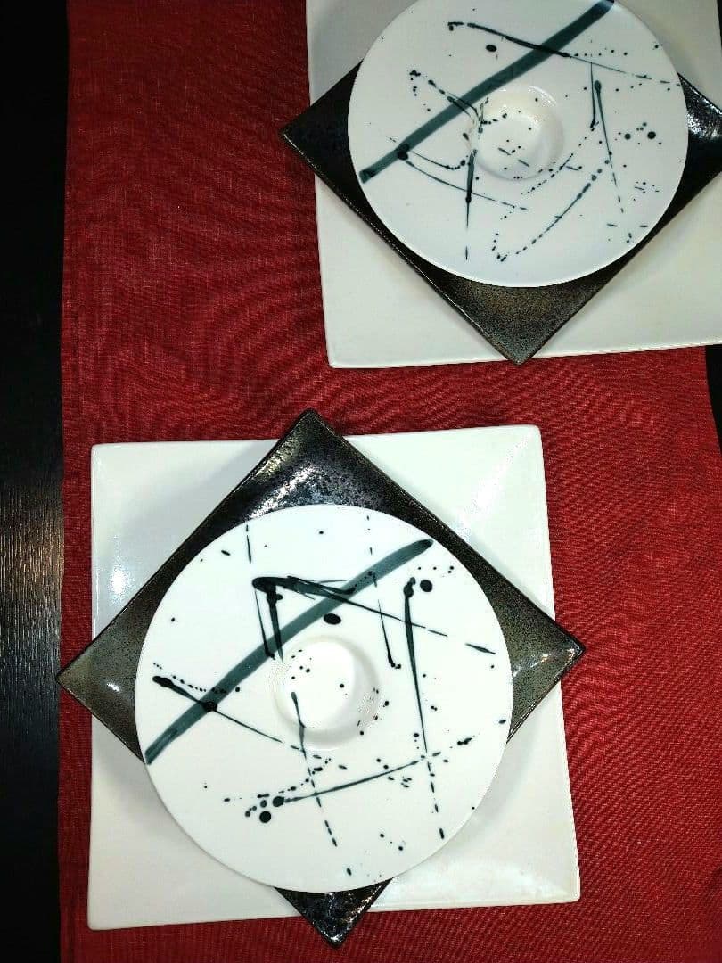 ⬛高級レストラン・ホテル・旅館気分でトリプル♦メイン皿３種類２組６皿セット