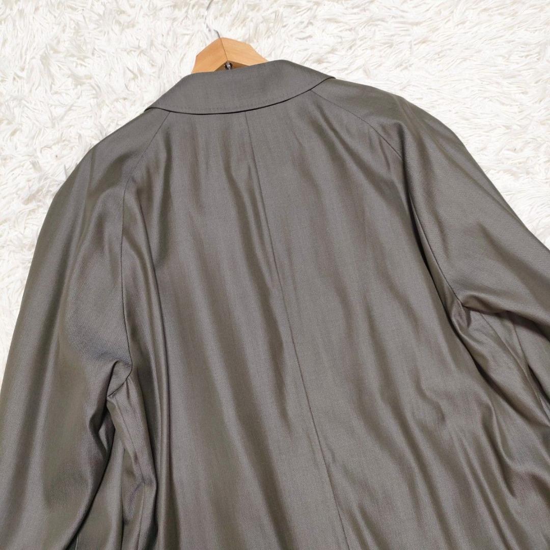 【シルクの上質な光沢感】　バーバリーロンドン　ステンカラーコート　ノバチェック