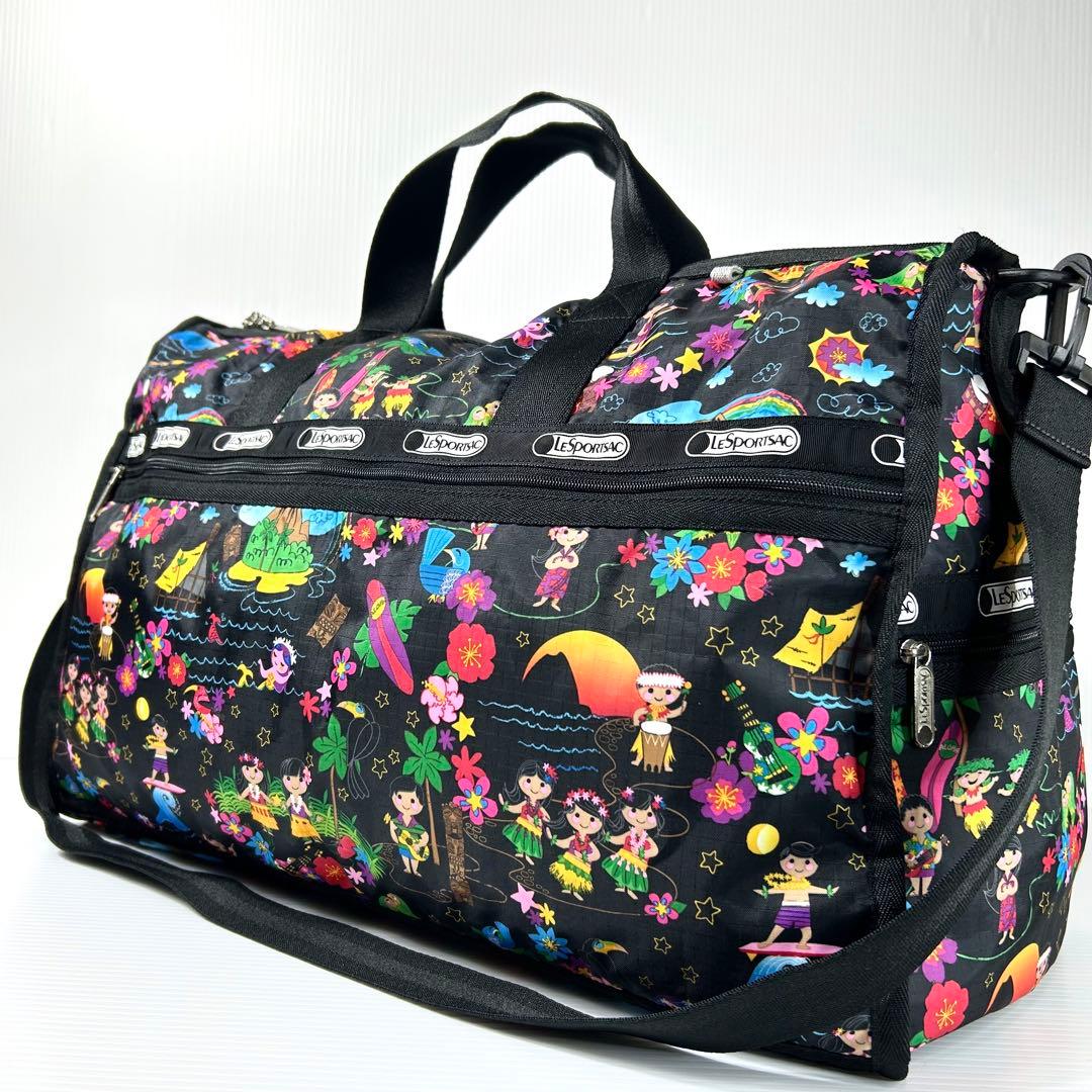 希少 超美品☆LeSportsac ボストン コラボ スモールワールド ブラック