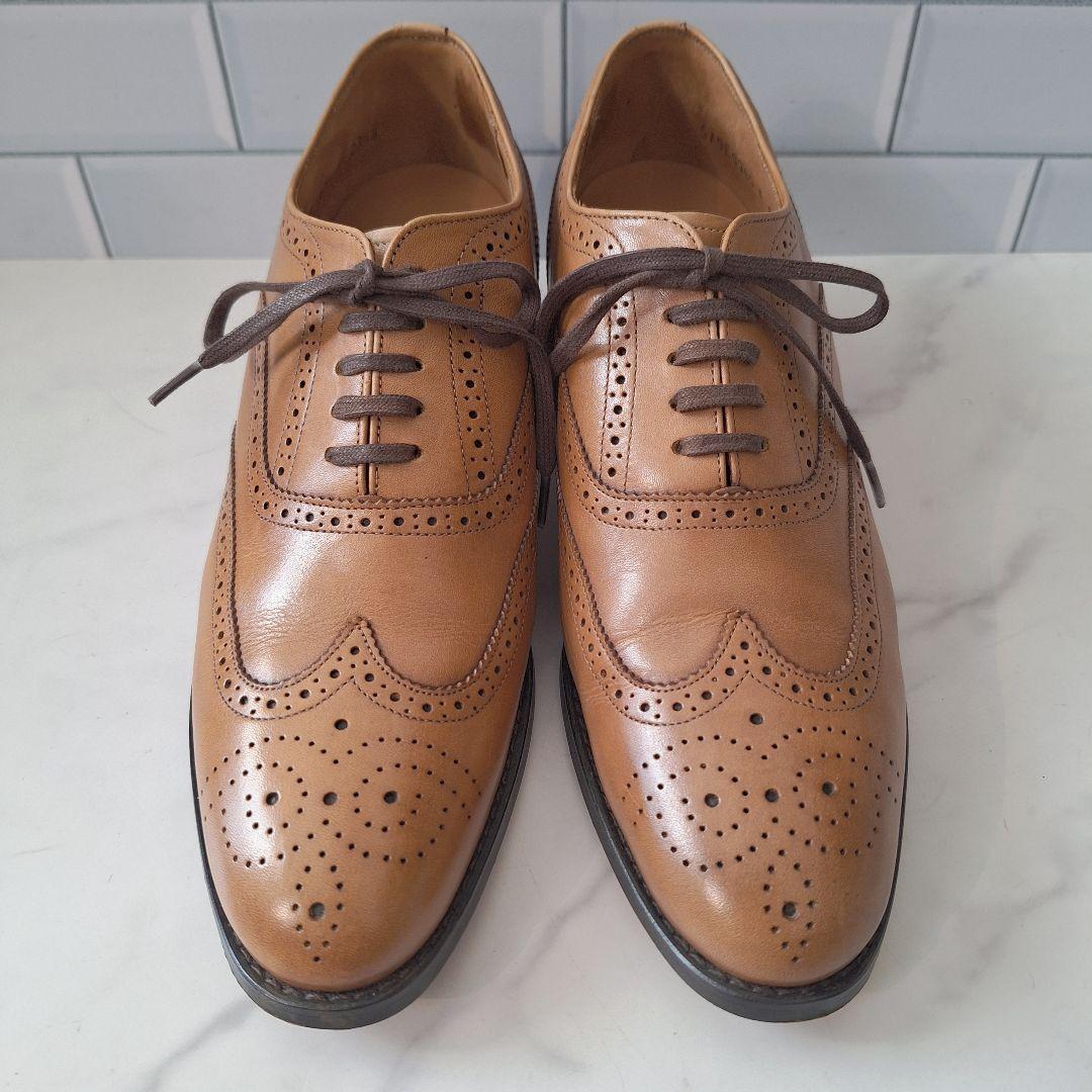 【良品】 REGAL リーガル ウイングチップ ヒールパンプス 23.5 牛革