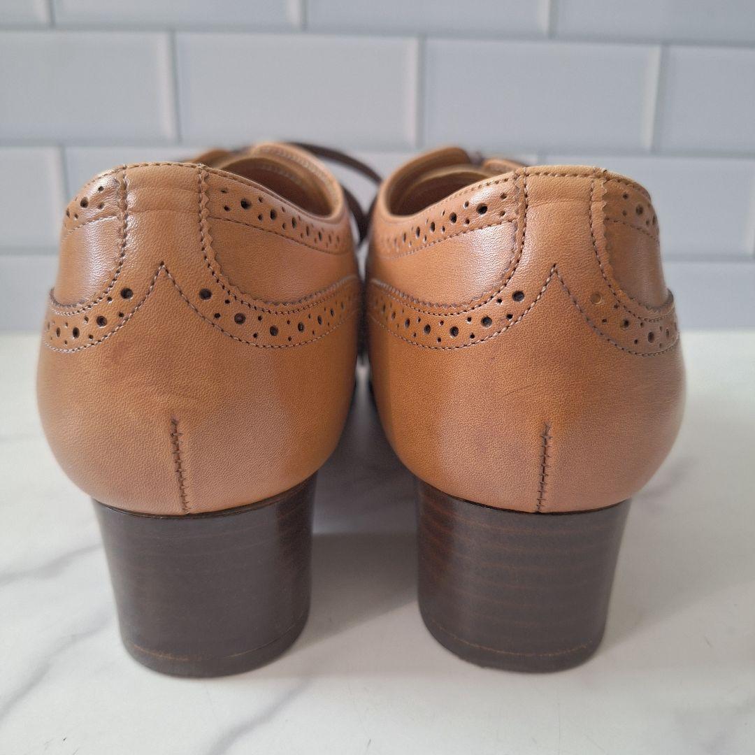 【良品】 REGAL リーガル ウイングチップ ヒールパンプス 23.5 牛革