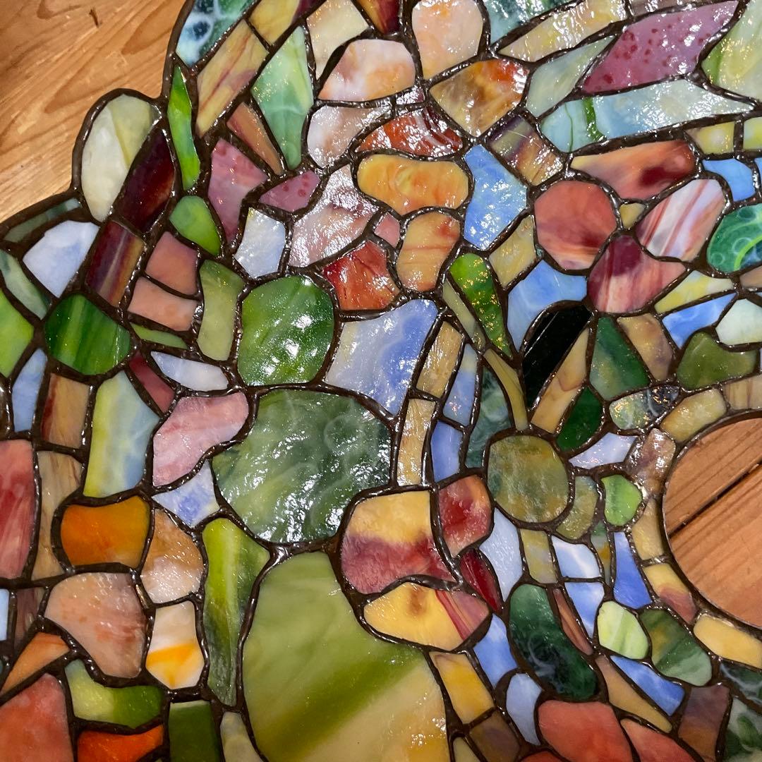 とても大きなステンドグラス スタンドライト アンティーク ティファニースタイル