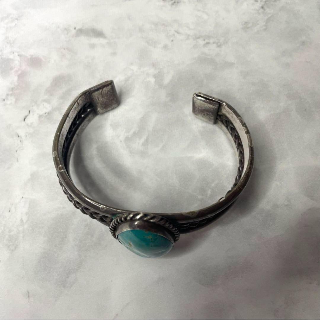 シルバー バングル ターコイズ インディアンジュエリー ヴィンテージ 天然石