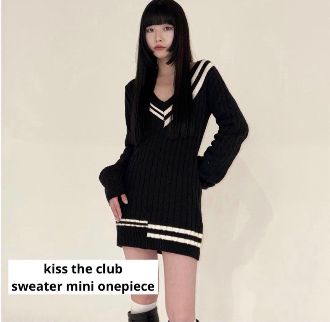 トップス kiss the club sweater mini onepiece