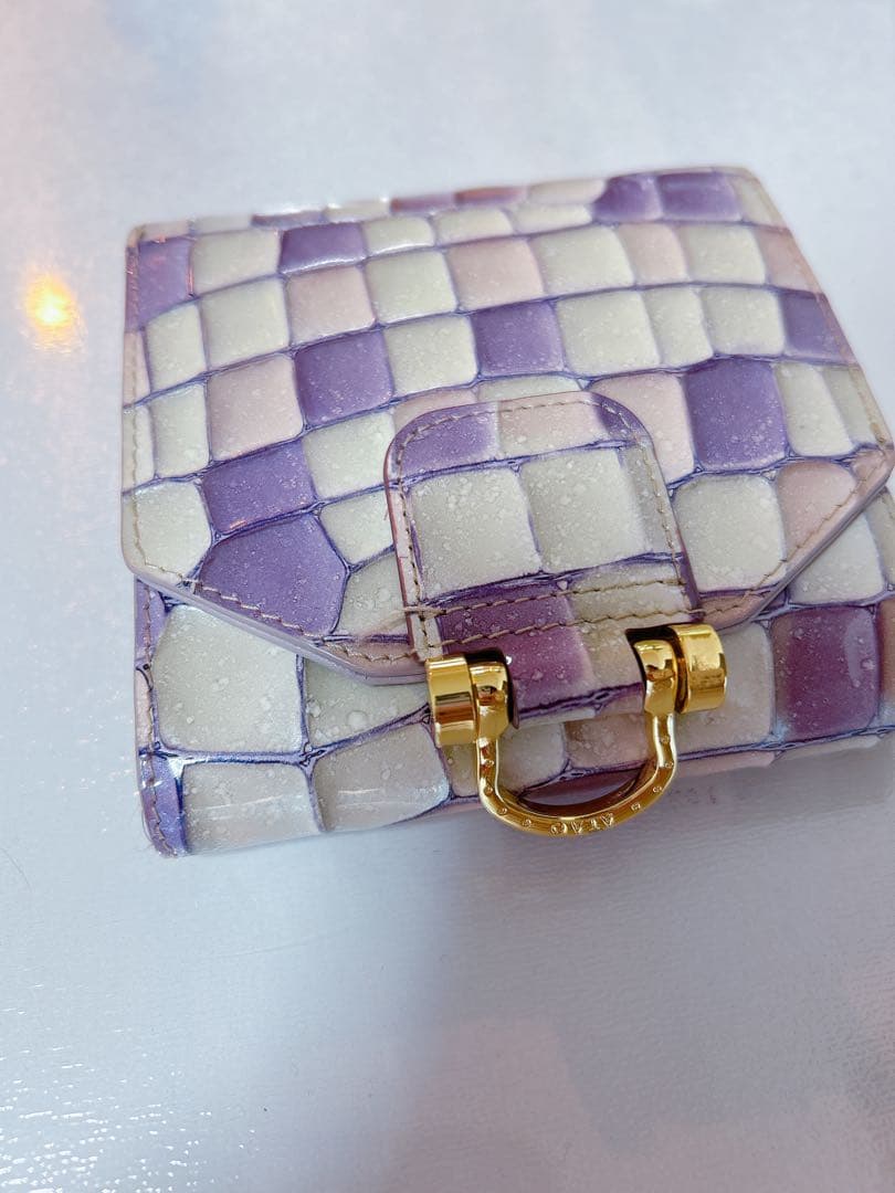 【人気】　アタオ　ロトロ　ヴィトロ　ロージーラベンダー　二つ折り財布　コンパクト